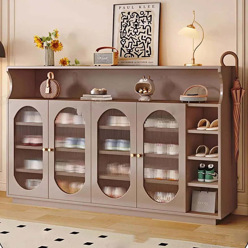 شفافة المدخل رف الأحذية النعال مدخل قاعة الفضاء توفير رف الأحذية خزانة عرض Archivadores صانعي الأحذية الأثاث #5