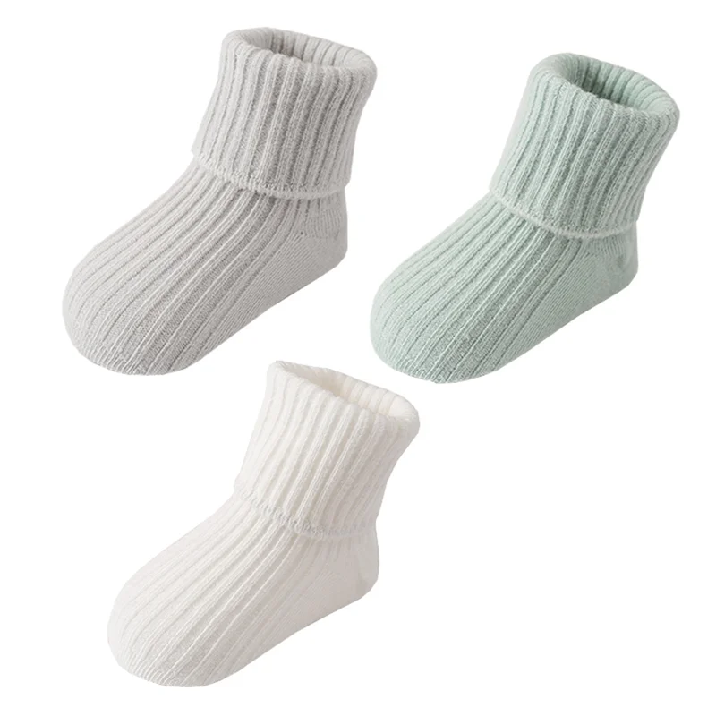 Chaussettes décontractées en coton pour nouveau-né, pour garçon et fille de 0 à 3 ans, 3 paires/lot, nouvelle collection