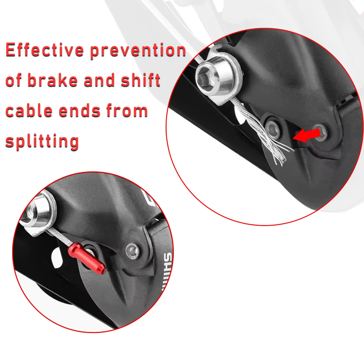 PINMOAP دراجة الأساسية غطاء متغير السرعة كابل فرامل يد نهاية غطاء سبائك الألومنيوم سلك الأساسية غطاء وسلك الذيل للدراجات الجبلية #5