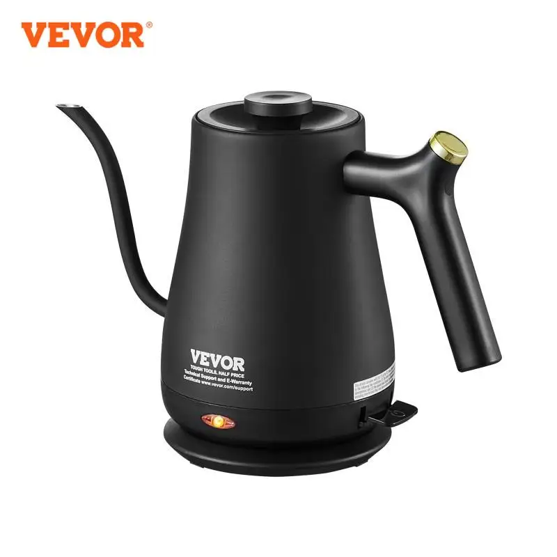 

VEVOR Electric Gooseneck Kettle 1L 1200W Fast Heating Gooseneck Pour Over Coffee Tea Kettle 304 Food Grade