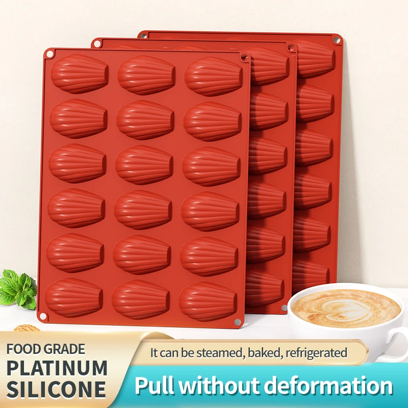 미니 마들린 팬 실리콘 마들린 쿠키 팬, 마들린 몰드 논스틱 베이킹 팬, 쿠키 만들기, 케이크 디저트 아이스 큐브, 3 개