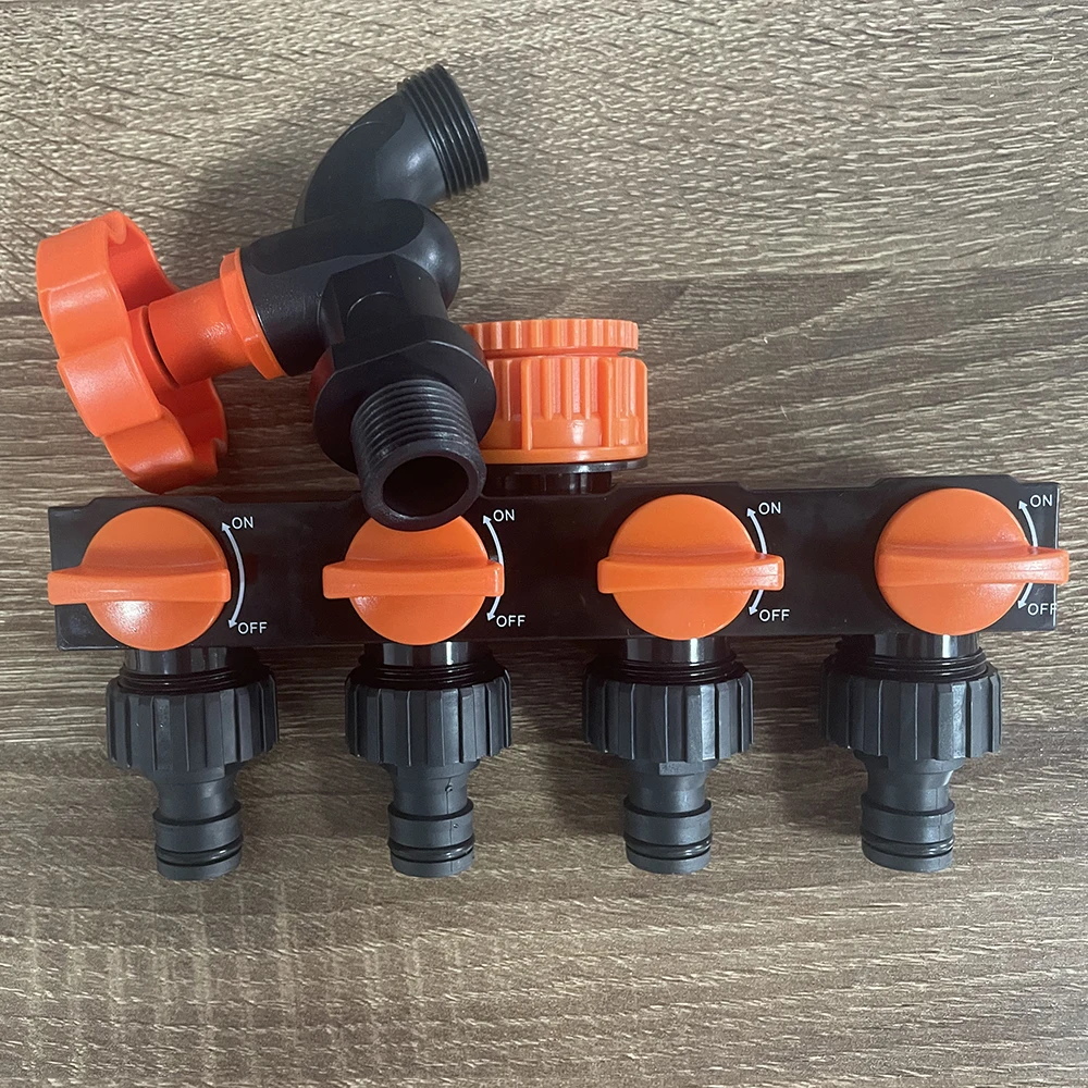 

4-сторонний садовый шланг, переключатель, переключатель для крана, разъем для шланга, переключатель с четырьмя независимыми переключателями для домашнего орошения газона