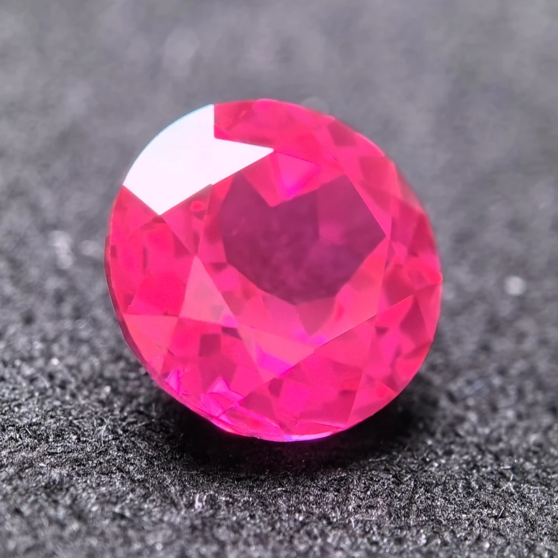 Top Lab Grown Ruby Circular Tourmaline VVS1 Perfect Charms Beads Diy for Jewelry Making Materials Selectable AGL Certificate