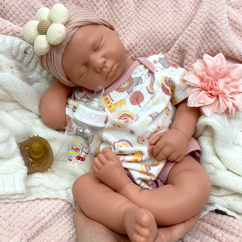 Mouth Open 20" Rebirth Silicone Reborn Baby 50Cm Loulou Reborn Girl Lifelike Newborn Doll Unpainted Unfinished Toy Diy By You