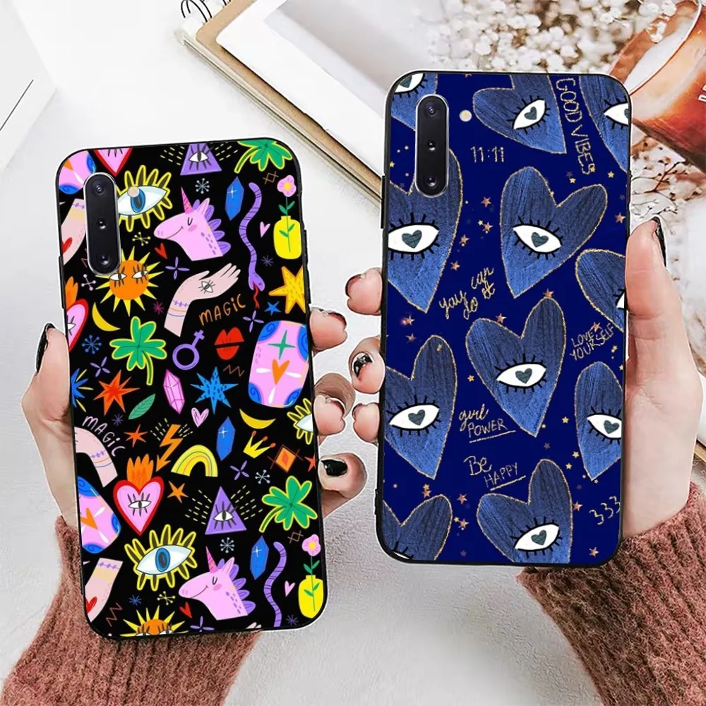 

Funny Turkish Lucky Blue Evil Eye Phone Case For Samsung Note 8 9 10 20 pro plus lite M 10 11 20 30 21 31 51 A 21 22 42 02 03