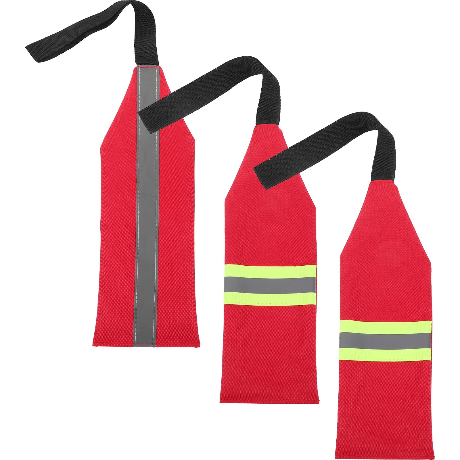 

3pcs Kayak Towing Flag Safety Reflective Strip Lightweight Foldable Polyester Webbing Straps Easy Attach Detach Outdoor Boat
