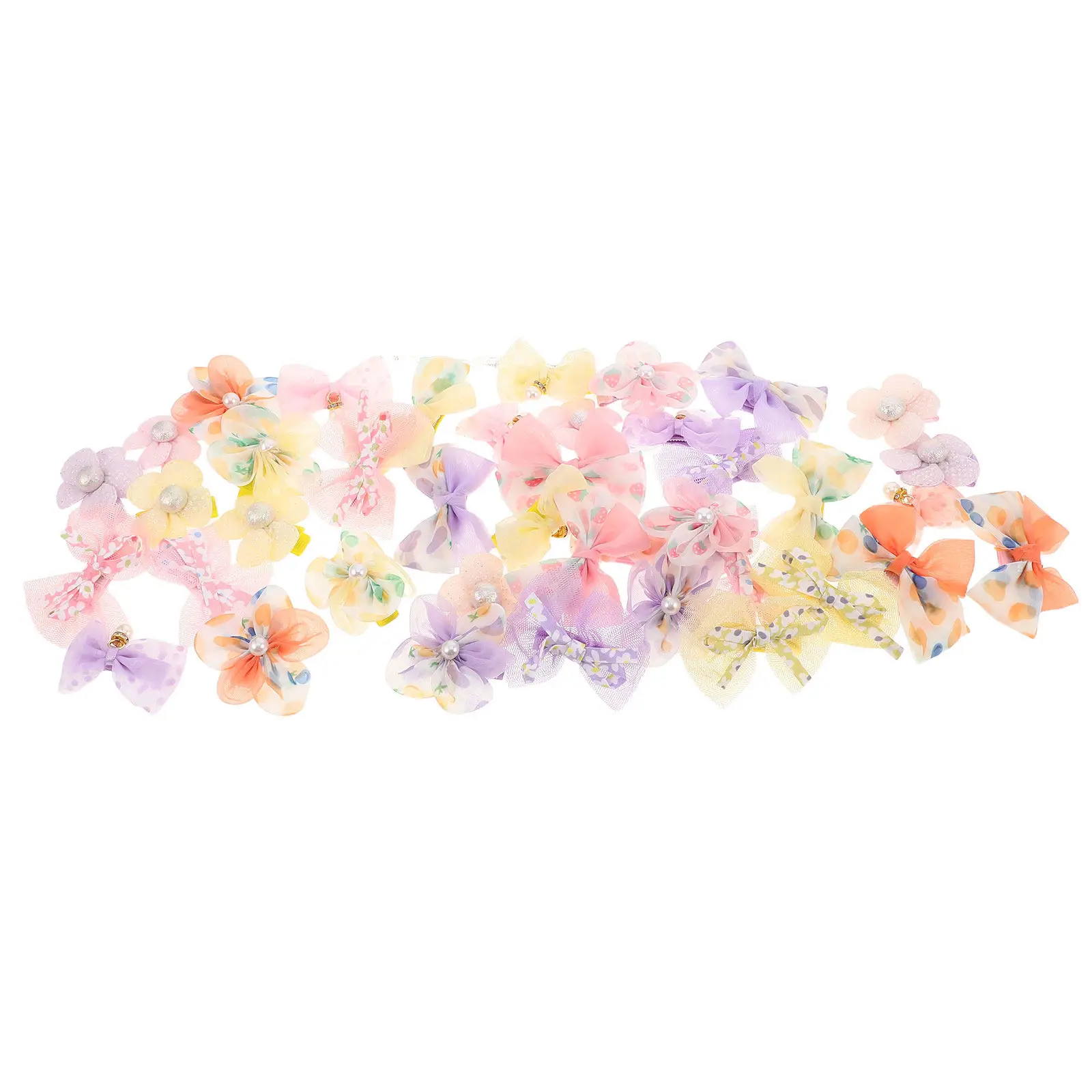 

40Pcs Infant Bow Hair Clips Cute Tulle Bowknot Barrettes Gentle Skin Friendly Secure Hold for Newborn Toddler Baby Girls