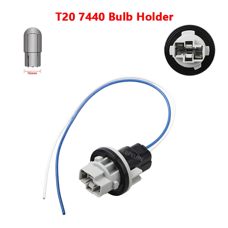 For Honda Odyssey Civic Turn Signal Light Socket Car Lamp Holder T20 7440 Bulb Base Connector Accessories 1PC