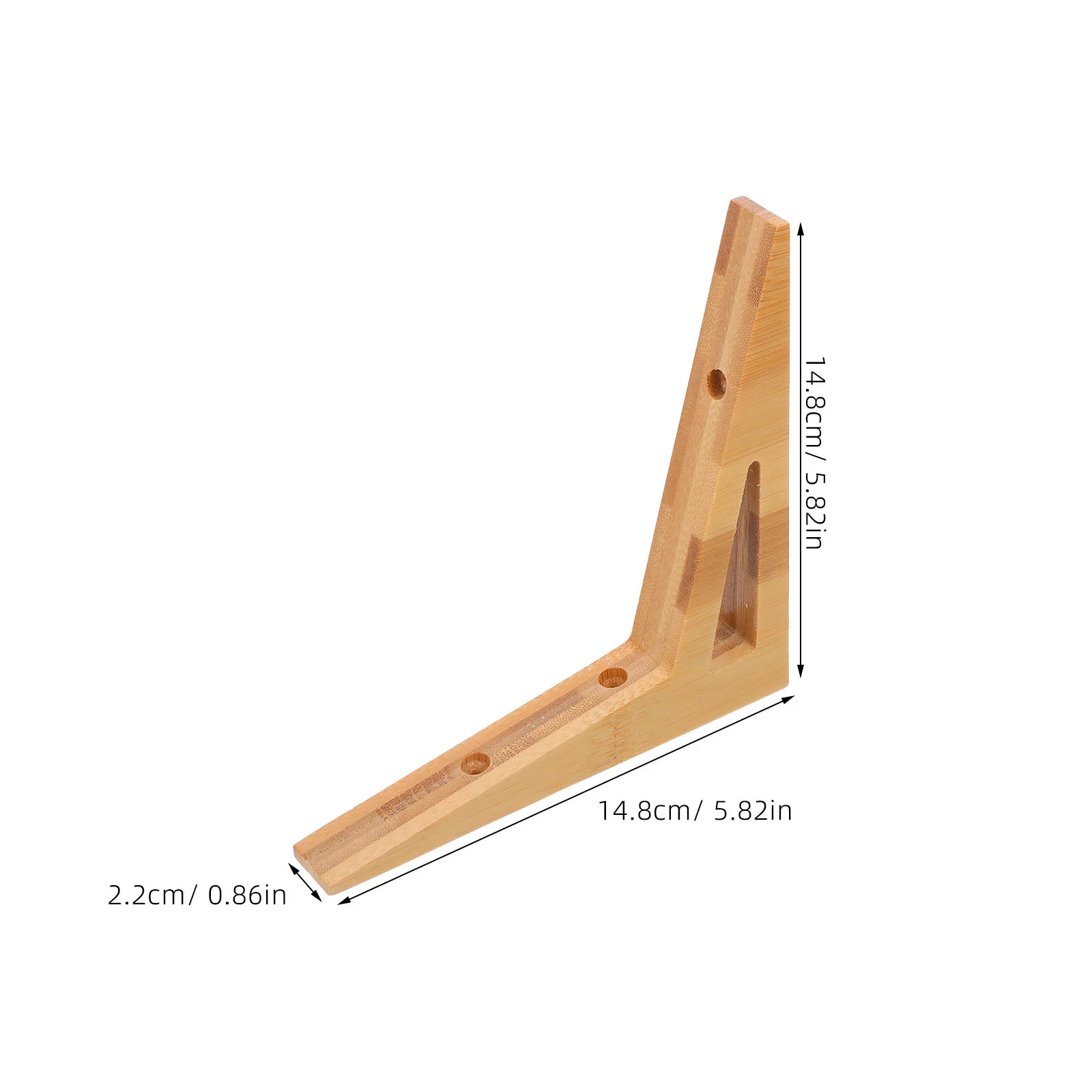 2Pcs Triangle Wooden Wall Brackets Shelf Support for Floating Shelves Living Room Bedroom Kitchen Office Space Organizer