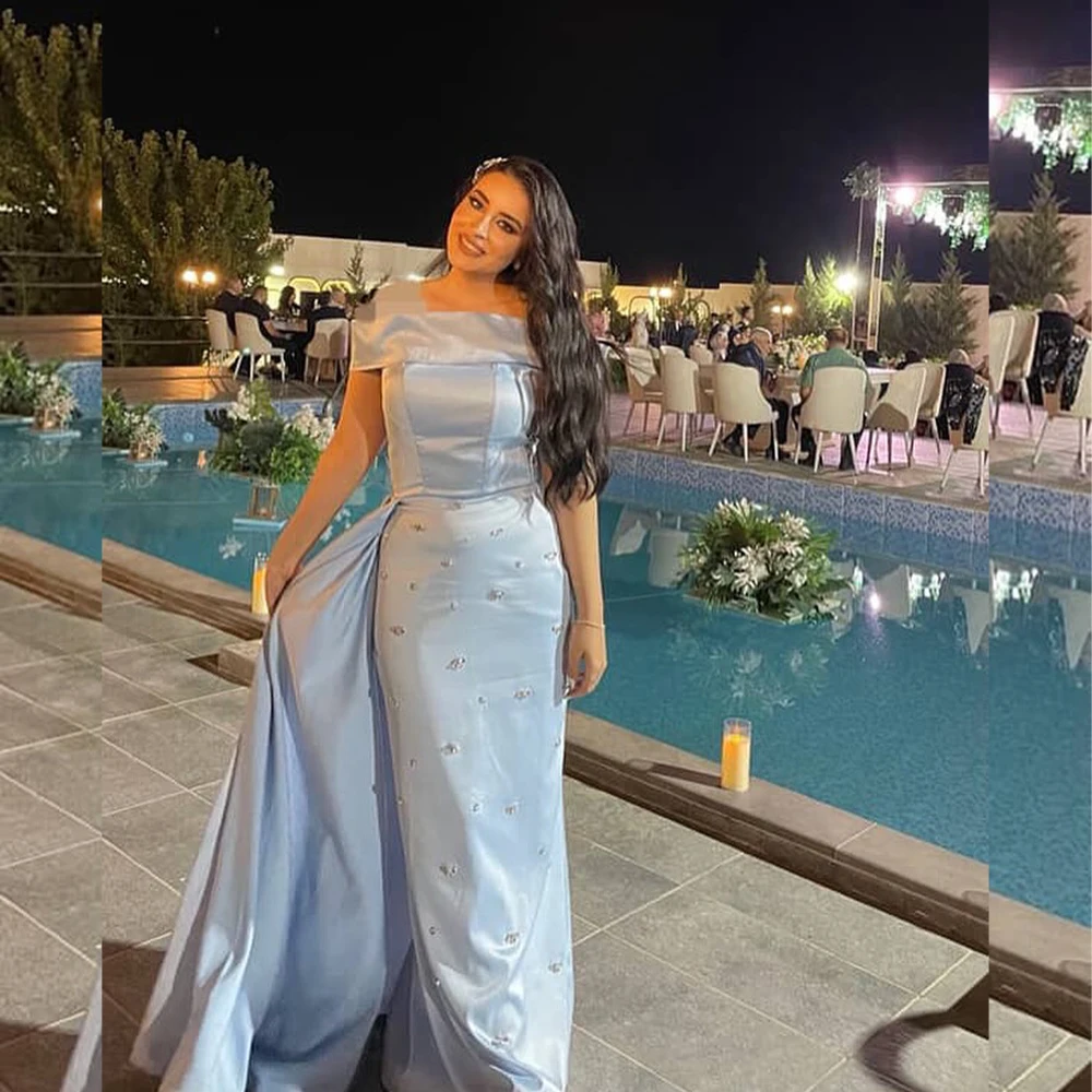 Fairy Gown ชุดราตรีคอเรือ Mermaid Beading ชุดราตรี 2025 ใหม่ Party เหมาะกับที่กําหนดเอง FBسات