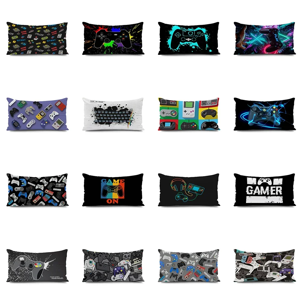 VIKAMA Cyber Game Style Kissenbezug, Gaming-Stuhl Lendenwirbelstützen-Bezug, Schlafzimmer und Wohnzimmer Kissenbezug