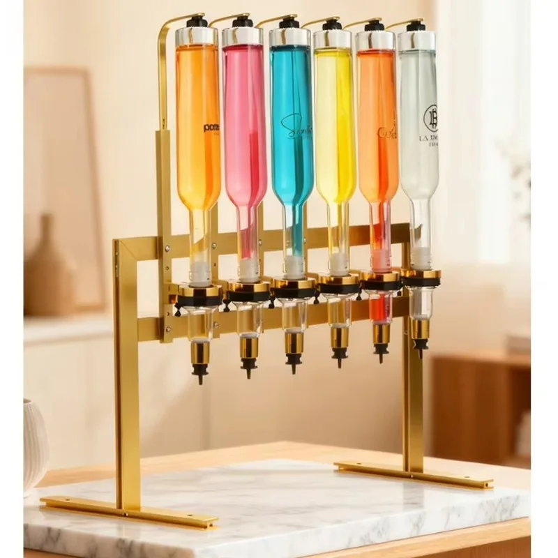 Luxury Display Perfume Oil Dispensing Fragrance Bar Wall Gold Stand Vending Perfume Dispenser Machine 6bottles 750ml With Pump