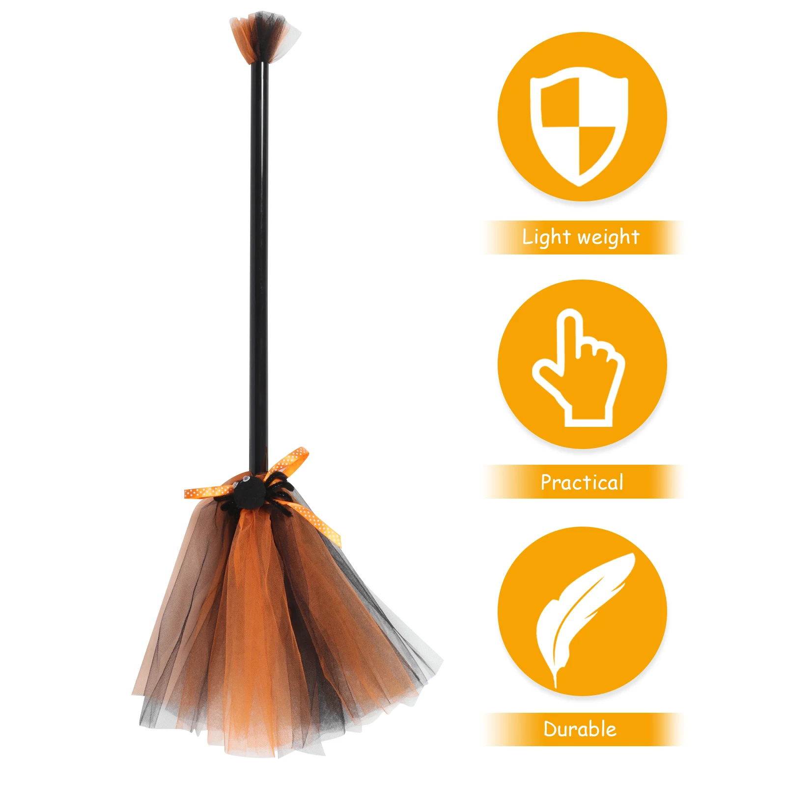 

Broom Black Witch Hat Costume Props Lightweight Halloween Party Oxford Cloth cosplay costume witches broom witch
