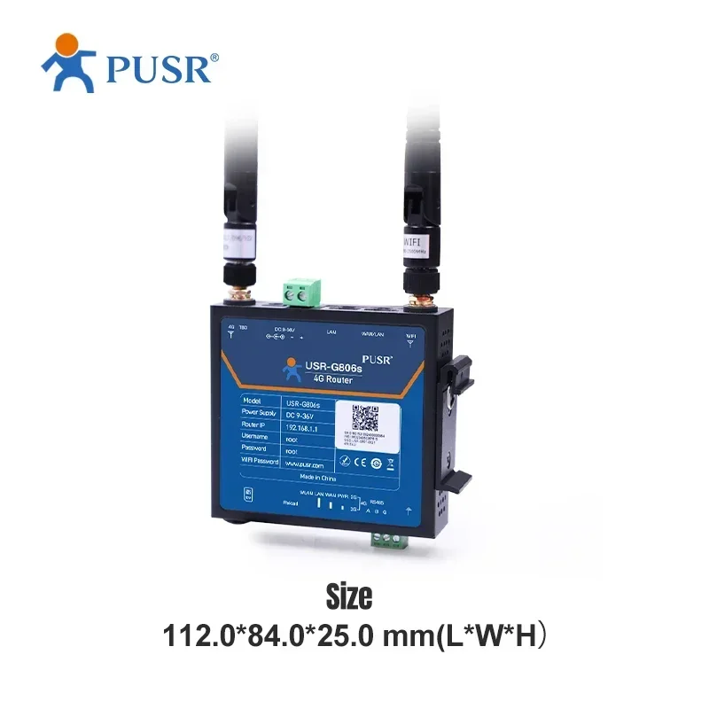 USR-G806s-EAU خارجي واي فاي صناعي 4G خلوي LTE مودم راوتر يدعم openVPN مع منفذ تسلسلي RS485