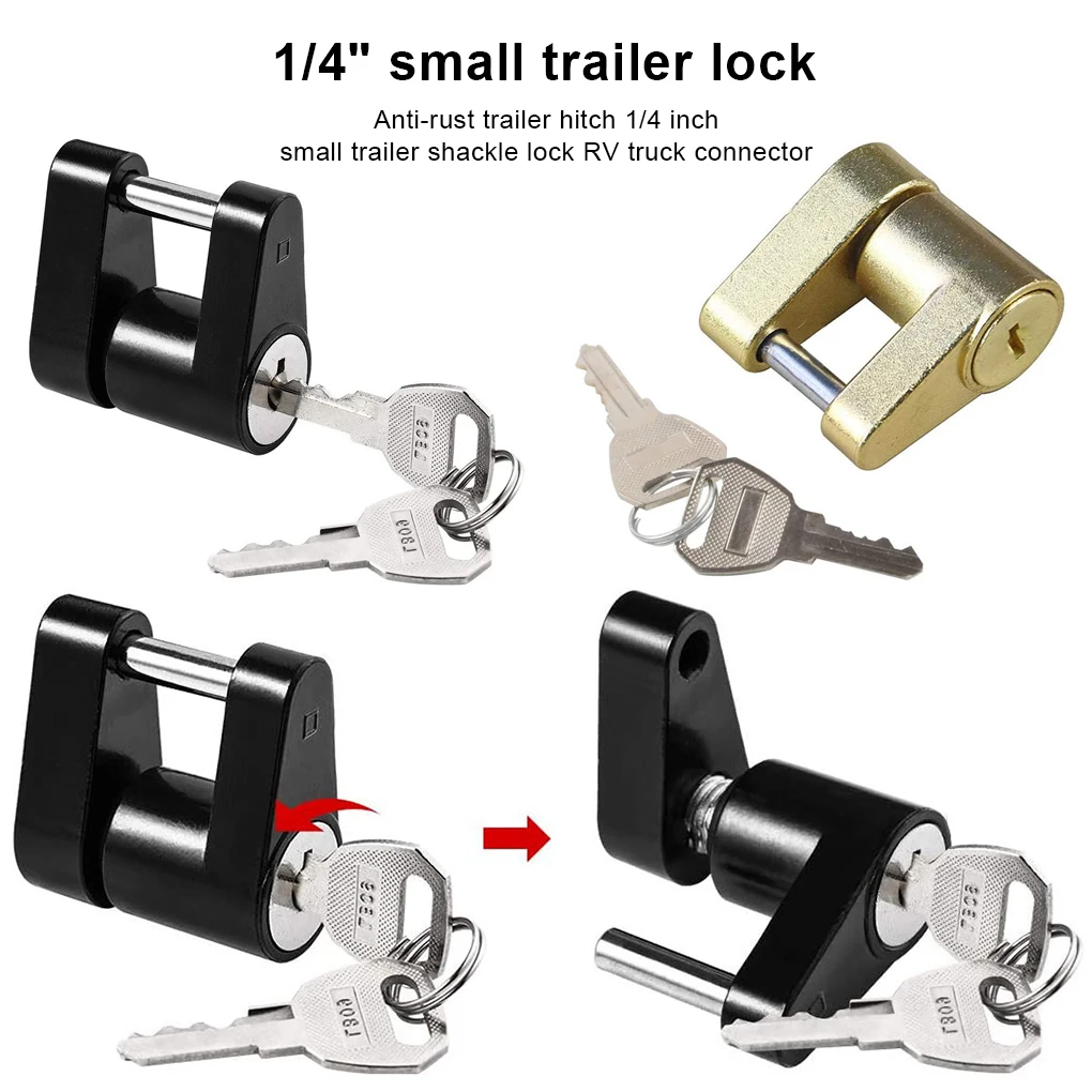 Trailer Lock Convenient Connector Hitch Locks Anti-Theft Coupler Padlock