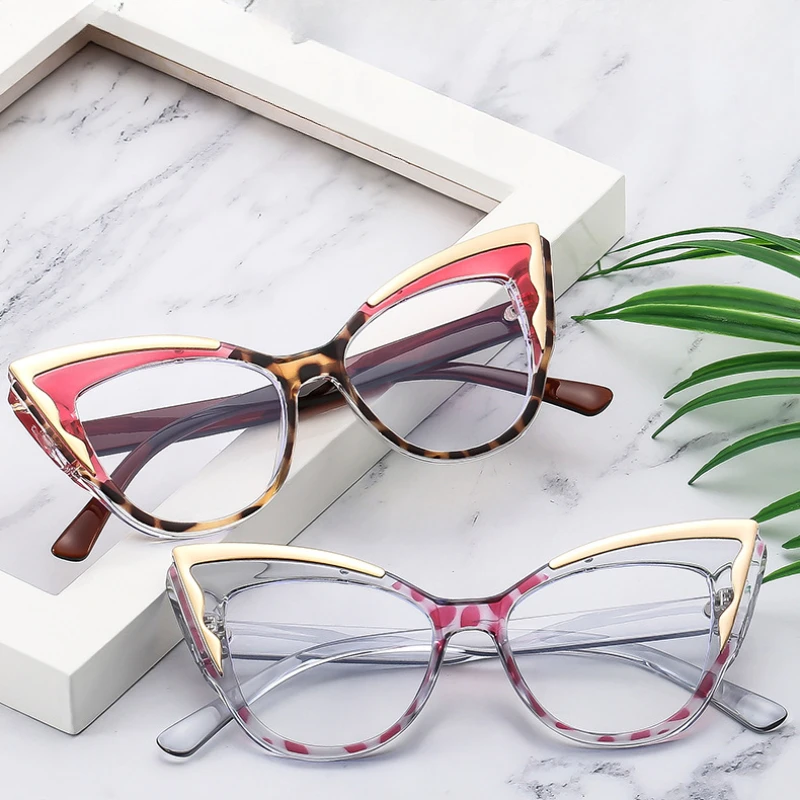 

ROXI | 2025 Cat Eye Blue Light Reading Glasses Frame Women Trendy Optical EyeGlasses Classic Spectacles Ouclos