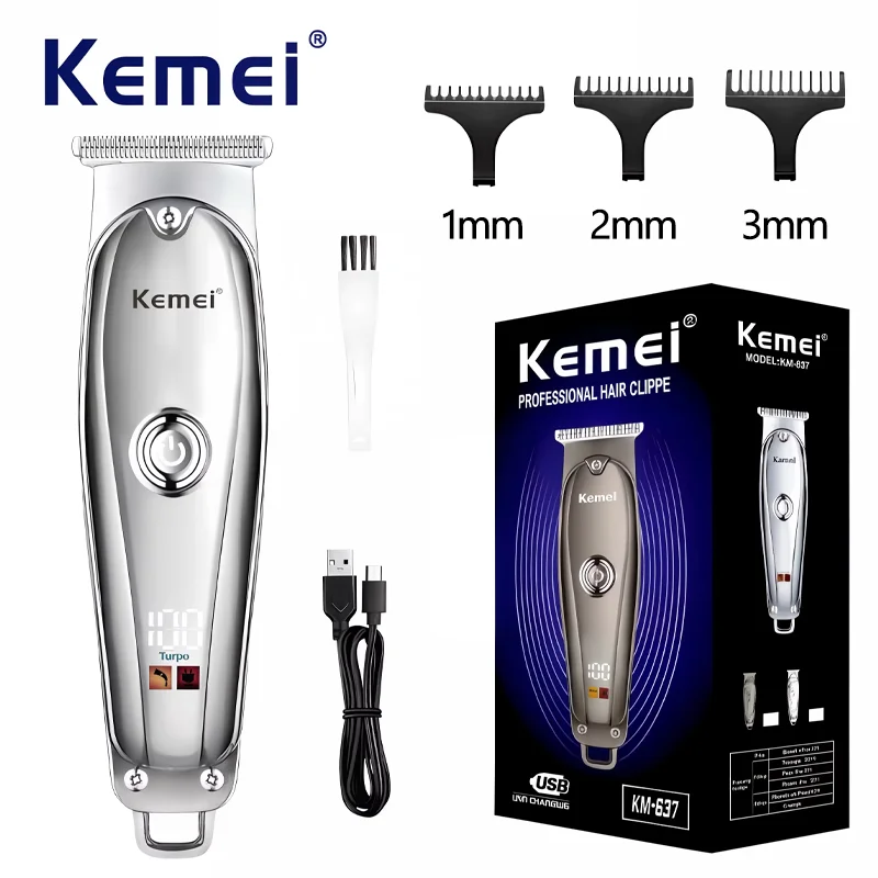

Kemei KM-637 Hair Trimmer For Men Beard Trimer Professional Hair Clipper Electr Razor Hair Cutting Machine Haircut Electr Shaver