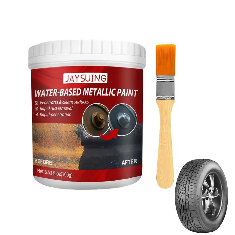 

100g Metallic Paint Water Based Primer Clean Surface Easy Operation Rapid Rust Removal Penetration Metallic Paints Anti Rust