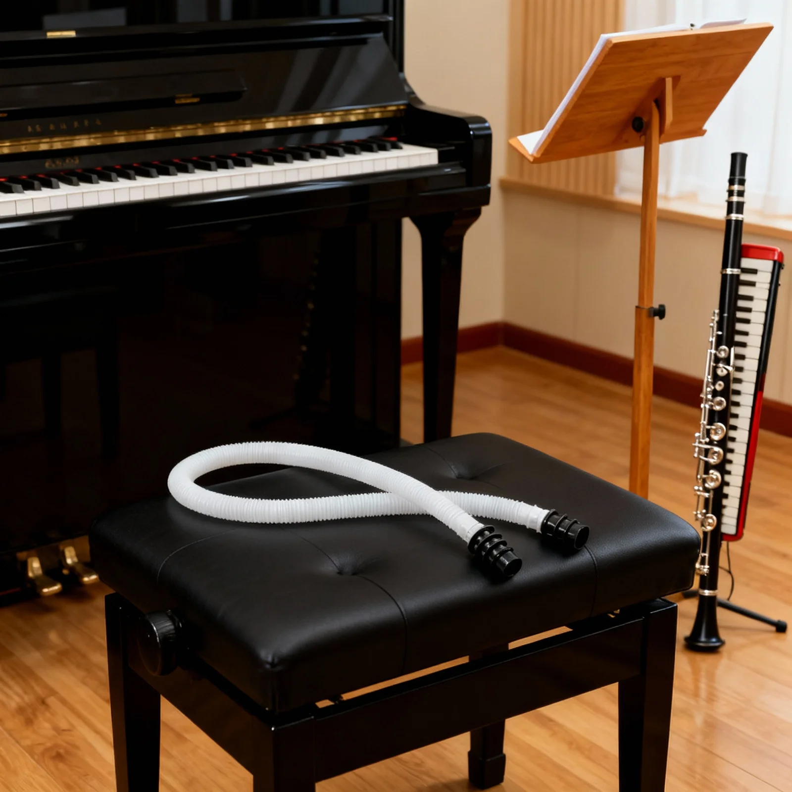 

1Set Melodica Tube and Mouthpiece Kit Portable Music Instrument for Beginners Professionals Replacement Melodica Parts