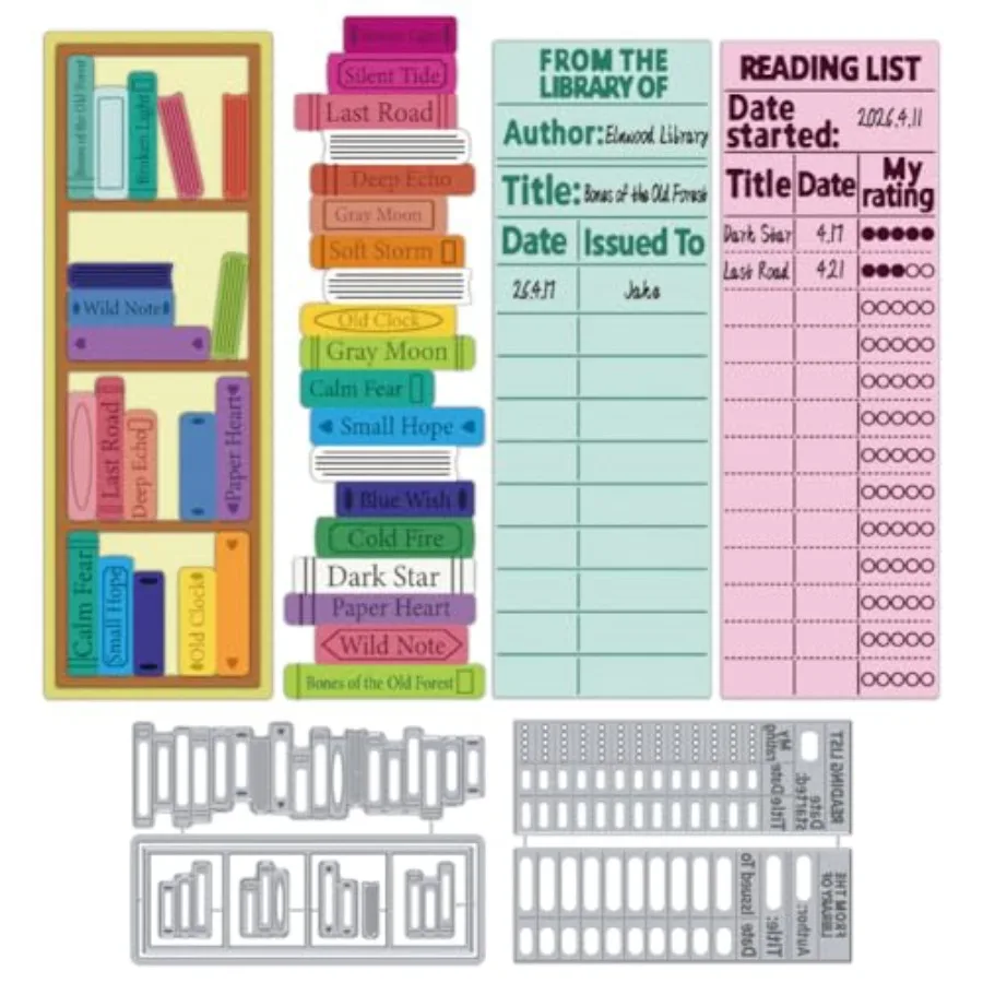 

Cutting Dies Reading History Books Bookmarks Carbon Steel Die Cuts Stencils Blessing Card Scrapbooking Embossing Template Dies