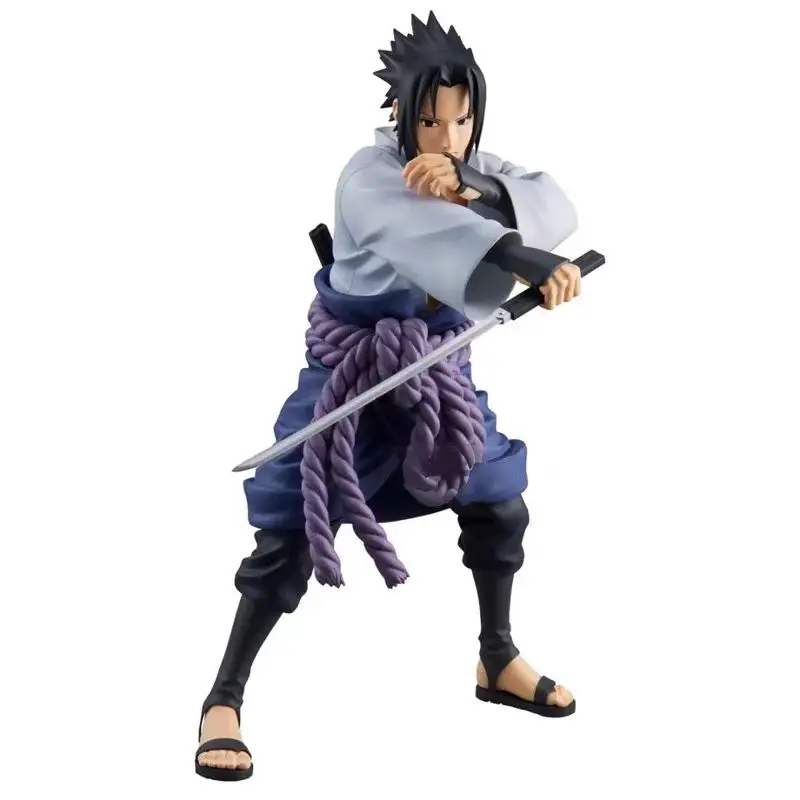 100% Bandai oficial genuino Banpresto NARUTO Grandista Uchiha Sasuke 24cm PVC figura de acción Anime modelo estatua colecciones regalo