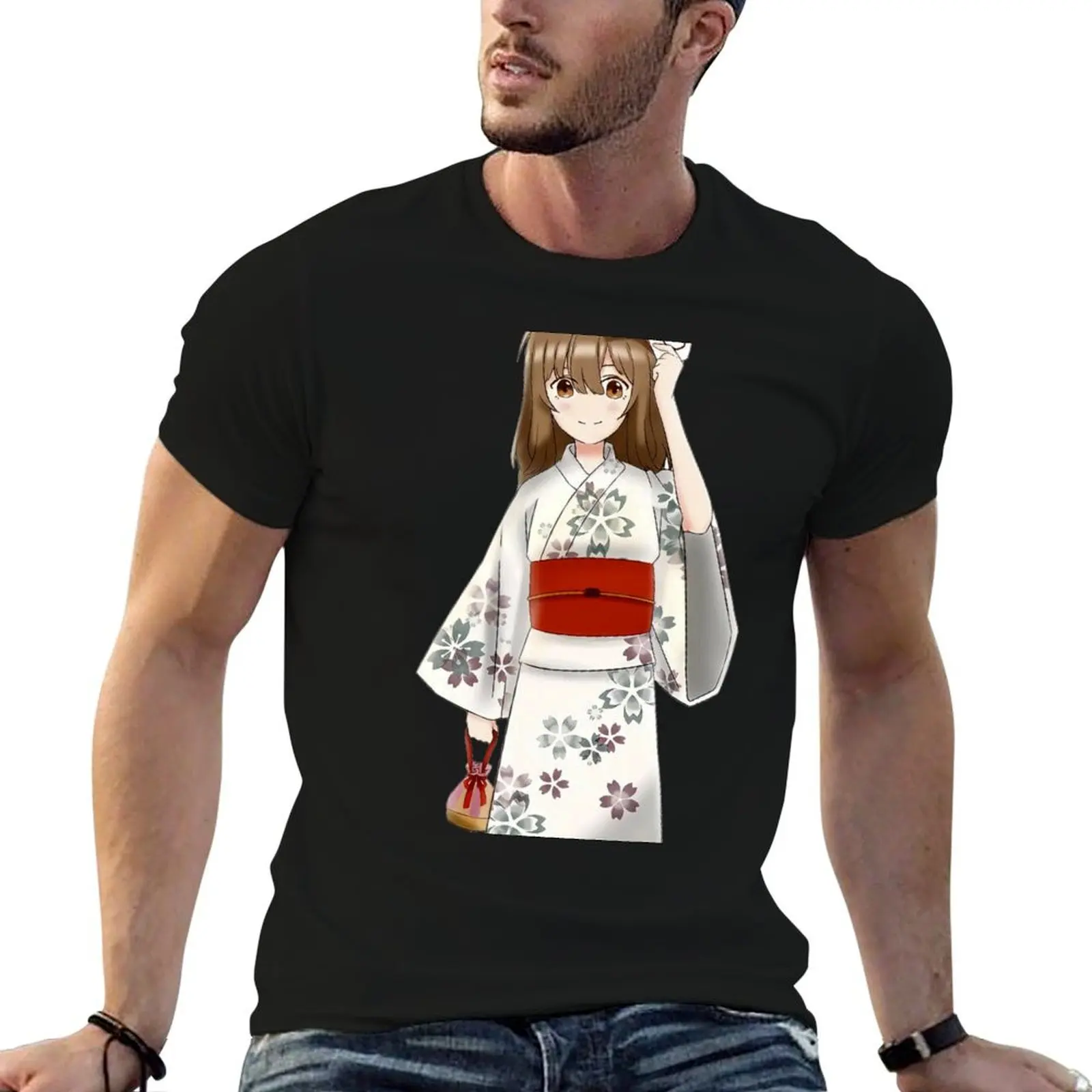 

A whisker away - Sasaki's cat mask T-Shirt man t shirt summer t shirts for man cotton t shirt for man T-Shirt