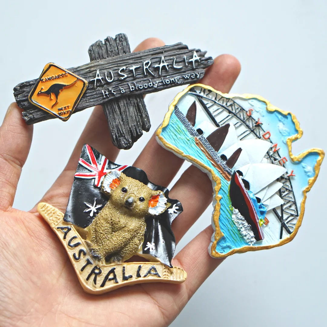 Australia Fridge Magnets Koala Kangaroo Melbourne  Sydney Opera Australia Map Gold Coast Stickers, Australia Travel Souvenirs