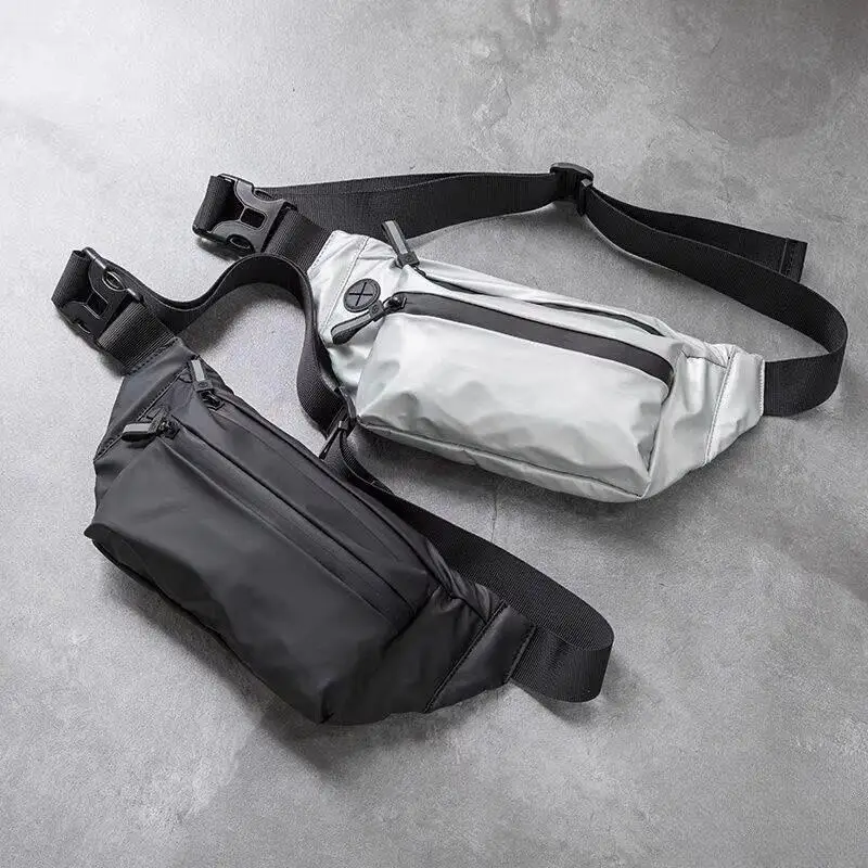 メンズ防水スポーツチェストバッグ-2026年夏-自転車用シングルショルダーバックパック-フロントチェストバッグ-カジュアルレジャー-pu素材