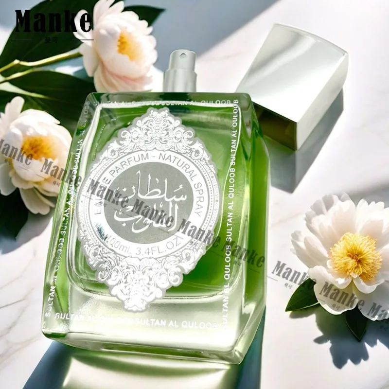 Perfume de Dubái Sultan al quloob, perfume árabe plateado, fragancia ligera alta y fresca, fragancia duradera, 100ML