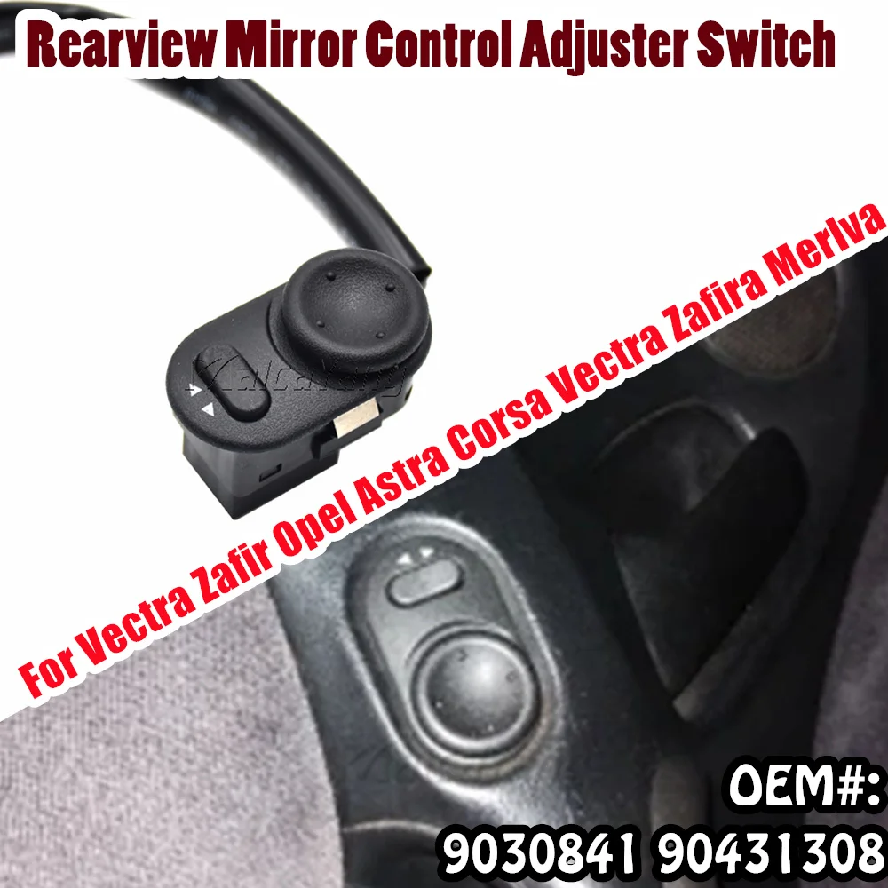 Interruptor de Control de ajuste de espejo retrovisor, accesorio para Opel General Motor Astra Corsa Vectra Zafira Merlva, 9030841, 90431308, nuevo