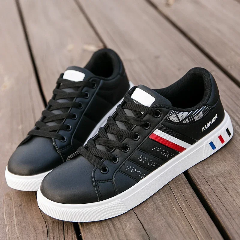 

White kateboarding Running Shoes For Men Summer New Man Sneakers Pu Leather Comfortable Breathable Male Sports Footwears Low Top