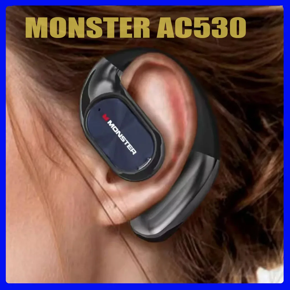 

MONSTER AC530 Беспроводные Bluetooth-наушники с костной проводимостью, подвесные наушники без вкладышей, двойные складные спортивные наушники, прочные на заказ