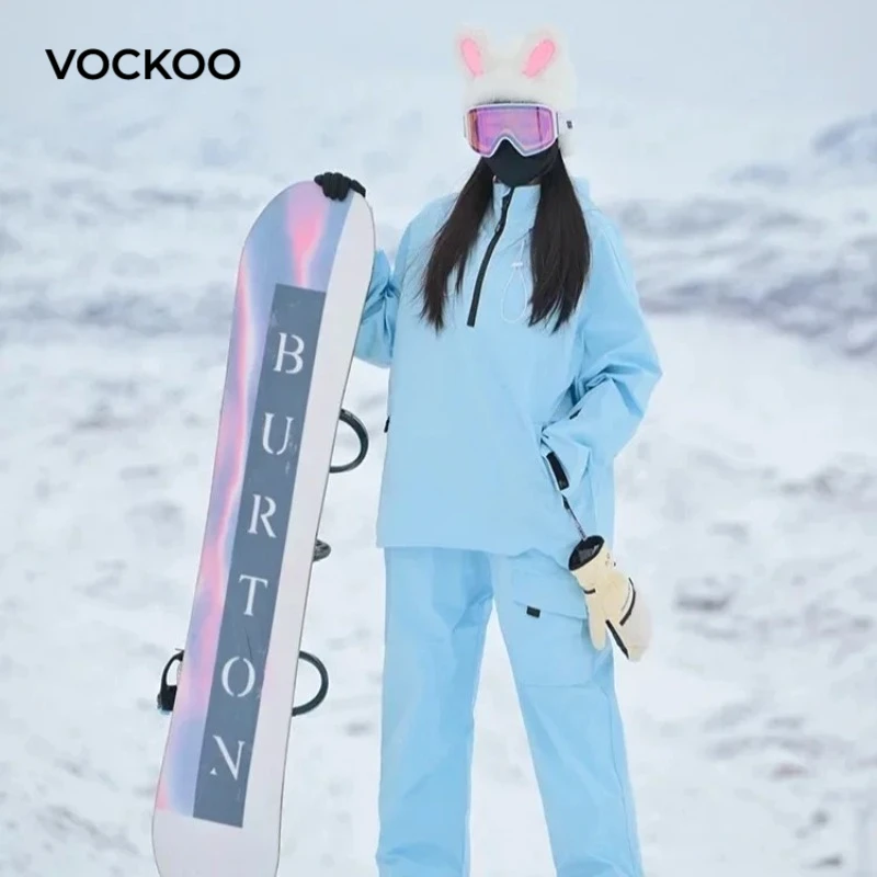 

VOCCOO windproof and waterproof two-piece set ski suit set couple hiking suit warm jacket snow clothes ropa snowboard mujer
