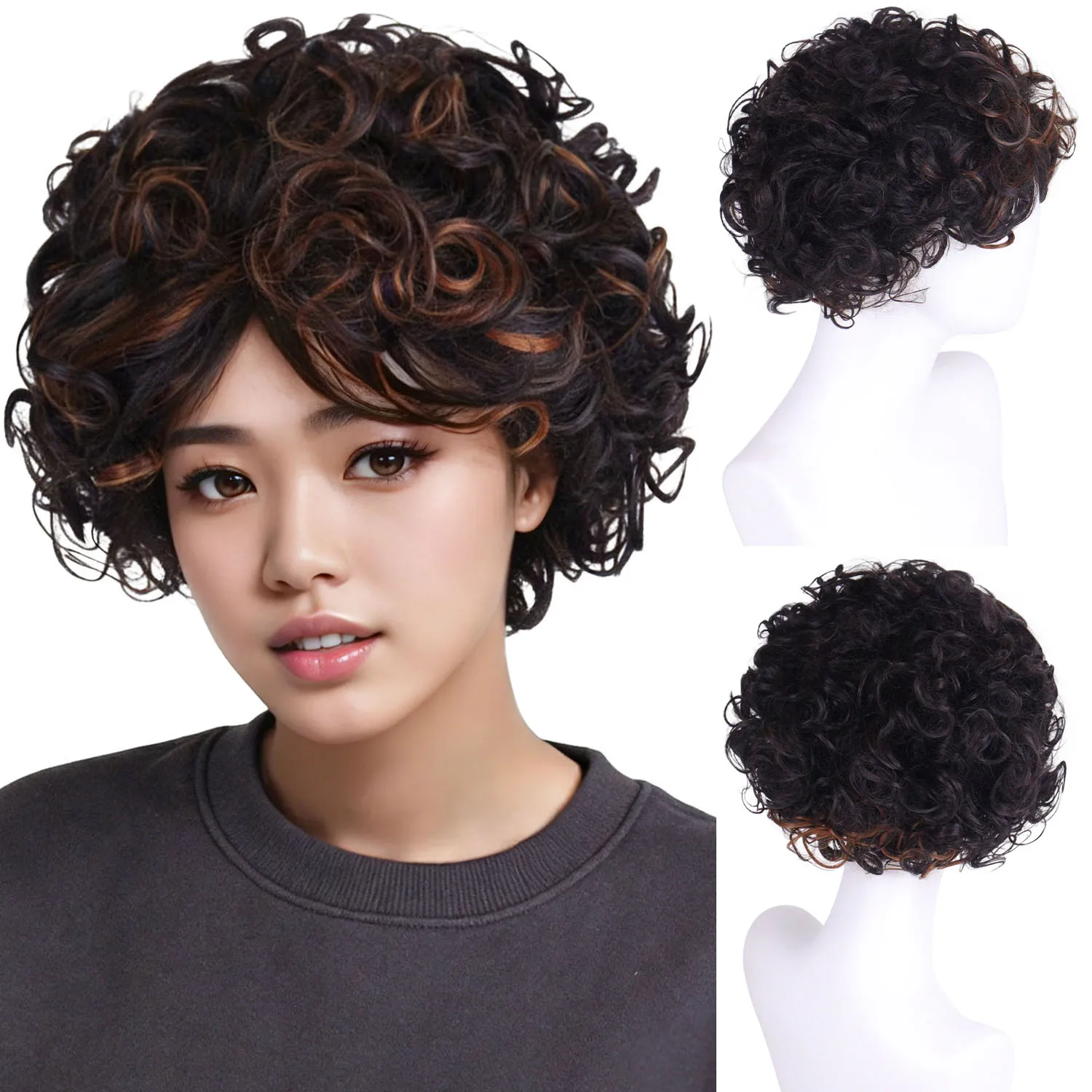 parrucca-sintetica-corta-riccia-kadier-per-donna-riccioli-marroni-con-riflessi-ombre-acconciatura-dall'aspetto-naturale-per-l'uso-quotidiano-e-le-uscite-informali