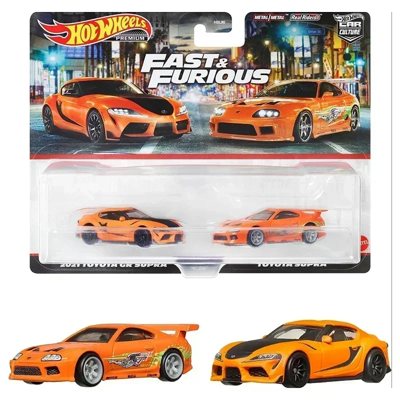 Original Hot Wheels Premium Car Culture 1:64 Boys Toys for Juguetes Diecast Toyota Supra Ford Custom Mustang Boss Birthday Gift