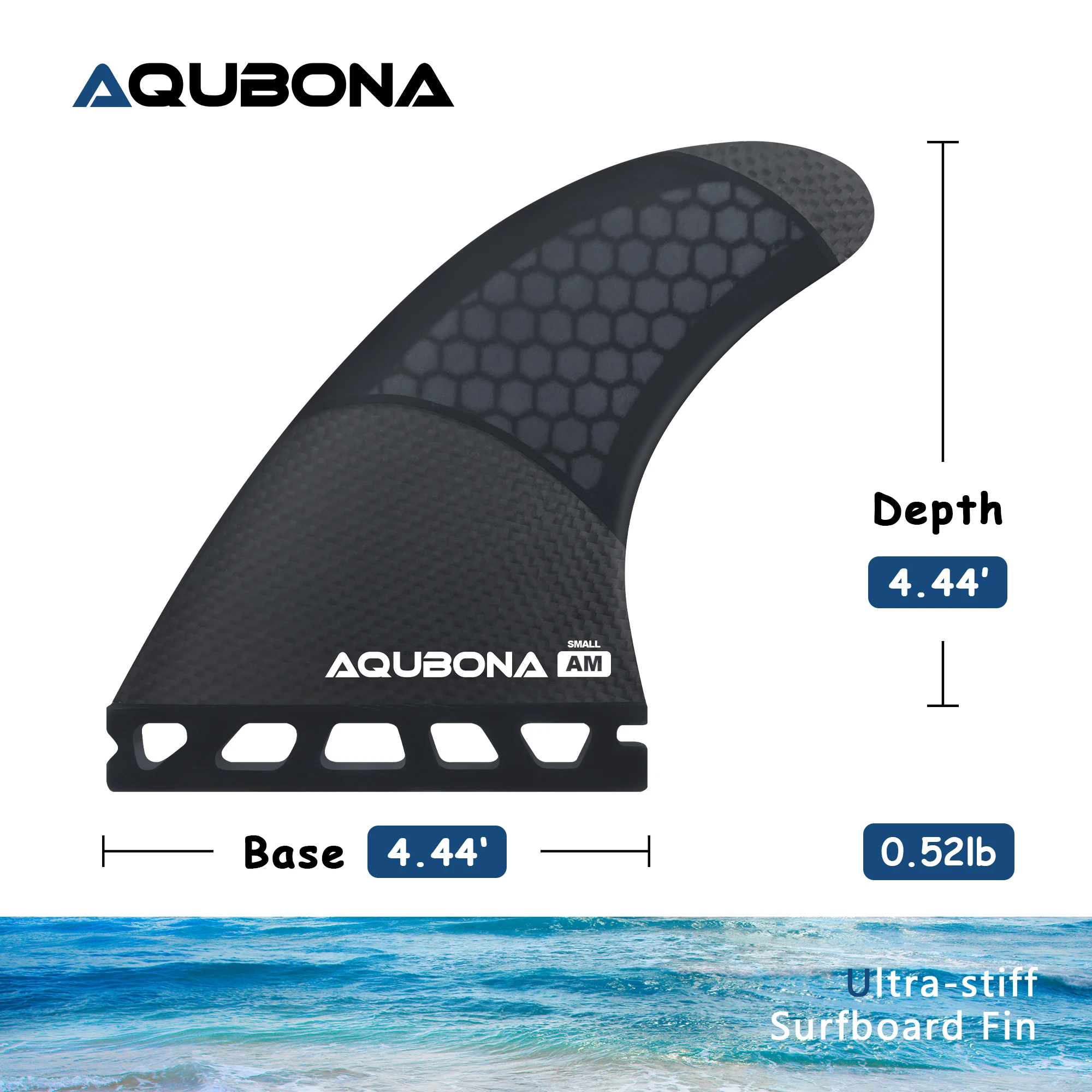 Single Tab Fins Tri Fin Set Half Carbon+Honeycomb Performance G3/G5/G6 Surfboard Fins zum Surfen – Detail 4