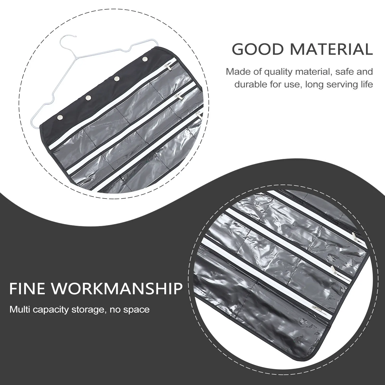 

1Pcs Elegant Simple Design Jewelry Hanging Pouch Double-Side Storage Bag for Jewelry Organizers Necklaces Bracelets Earrings