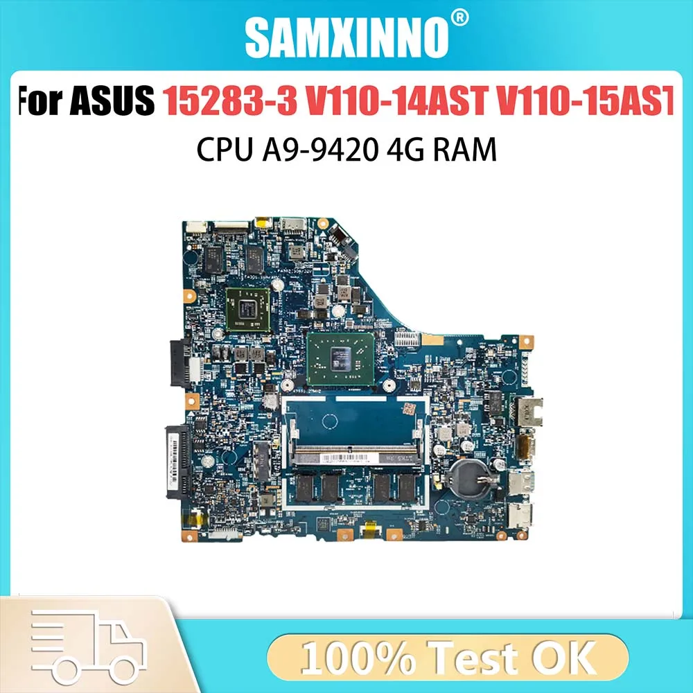 

15283-3 Mainboard For Lenovo V110-14AST/V110-15AST Laptop motherboard with CPU A9-9420 4G-RMA DDR4 100% Fully Tested