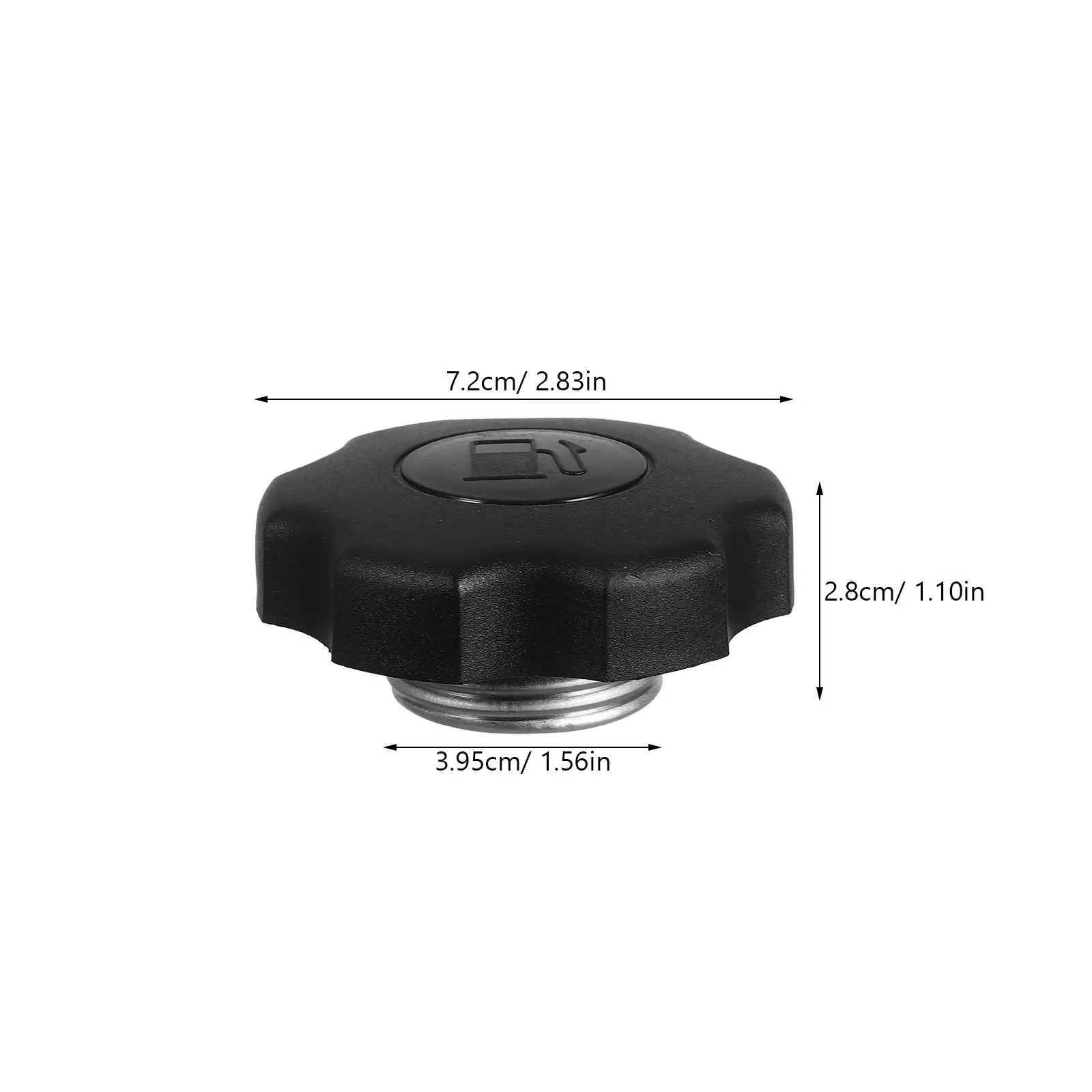 4 pezzi di coperchio del serbatoio dell'olio per sostituzione del tappo del gas per micro moto, nero, ampia compatibilità, strumenti per tosaerba, tappo della benzina, serbatoio del gas in metallo