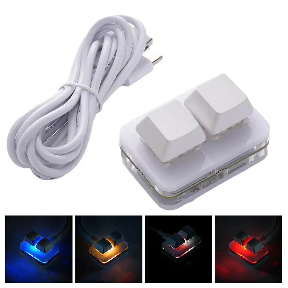 Tastiera di programmazione macro Tastiera personalizzata RGB a 2 tasti Mini copia e incolla tastiera per tastiera Hotswap da gioco C1i3