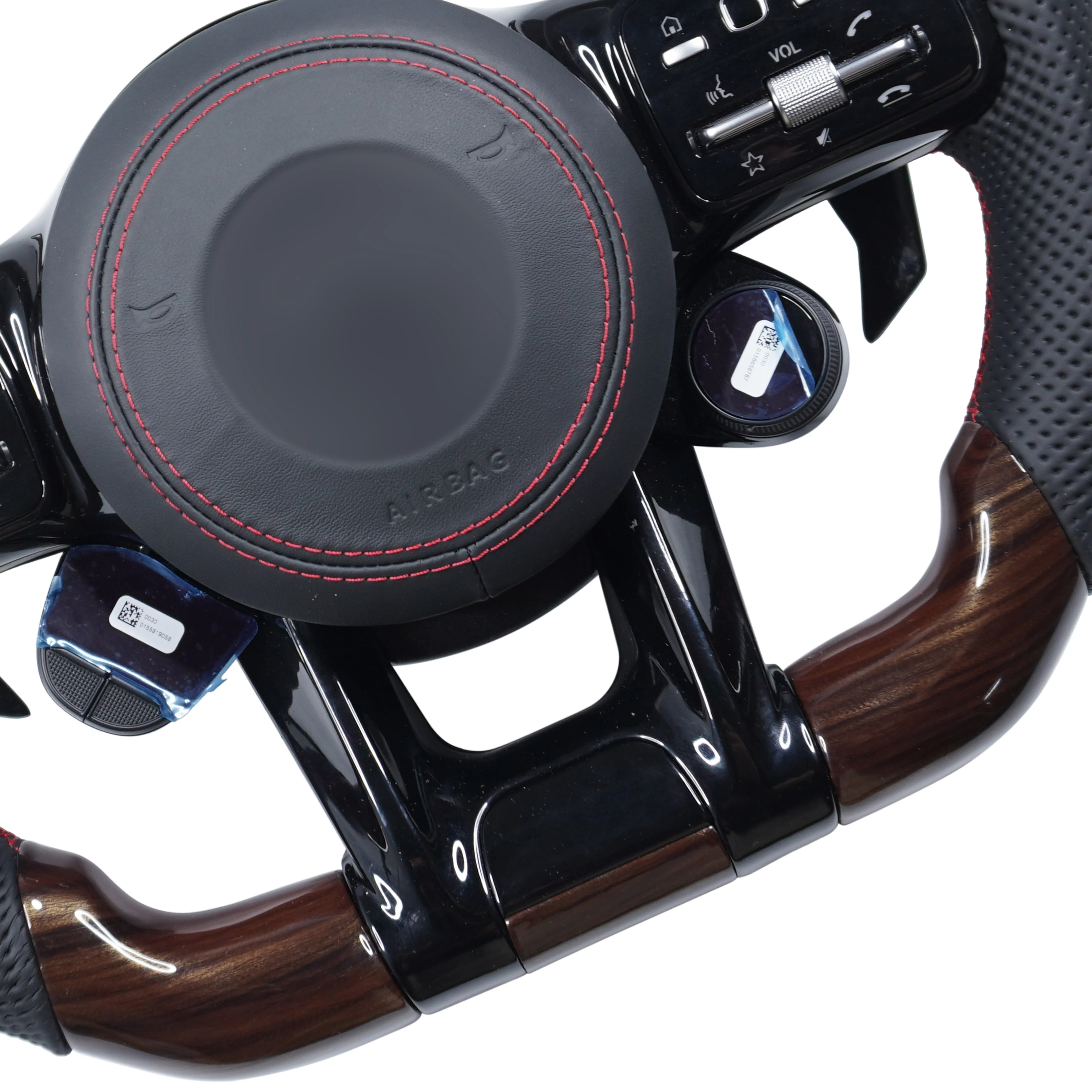 عجلة قيادة خاصة من ألياف الكربون والحبوب الخشبية المخصصة لسيارة Mercedes Benz 809 AMG A/C/E Class W213 W203 W205 AMG