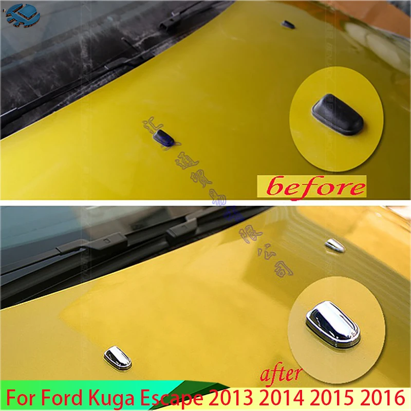 For Ford Kuga Escape 2013 2014 2015 2016 High-quality Car Accessories ABS Chrome Engine Water Spout Cover