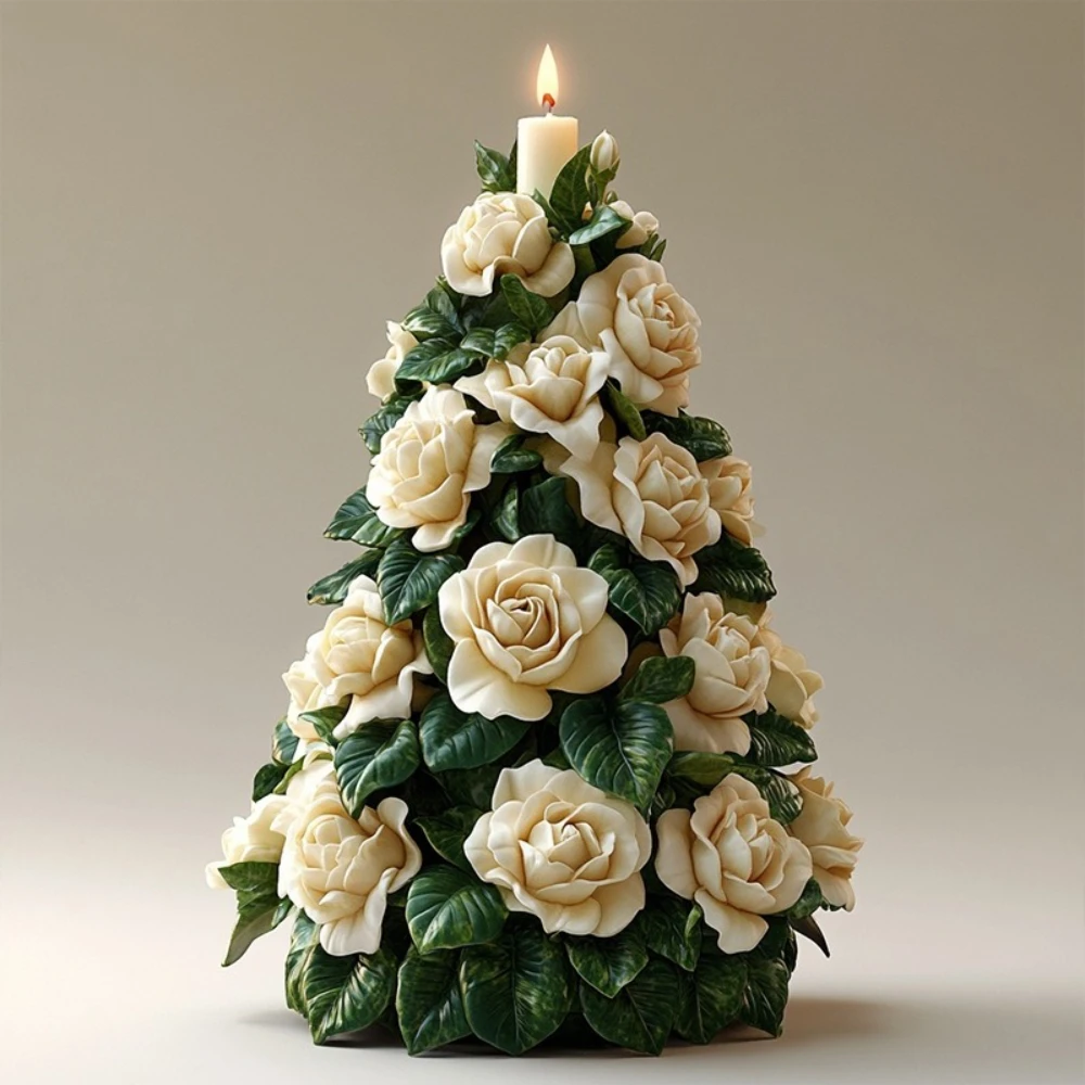 New Rose Christmas Tree Candle - đánh giá và giá Candle Making Kit Xmas
