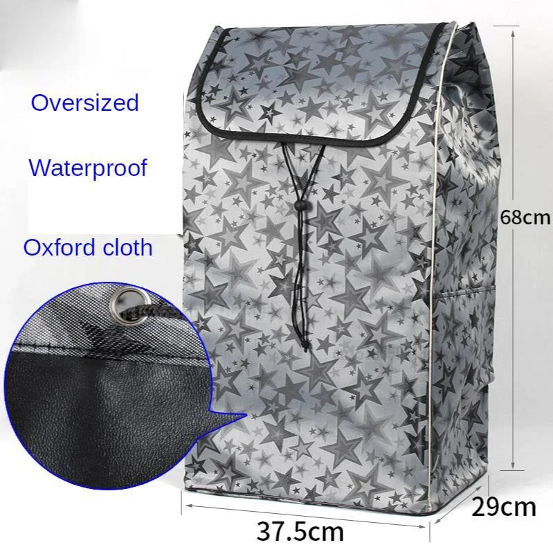 Shopping Bags for Trolley Cart Shopping Cart Woman Carrier Basket Trailer Portable Cart Large Storage Bags Foldable Handbag