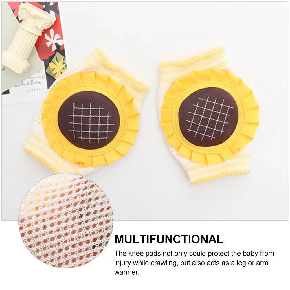 1 Pair Lovely Kneelet Breathable Crawling Kneepad Protective Leg Warmers For Infants Gift Pads