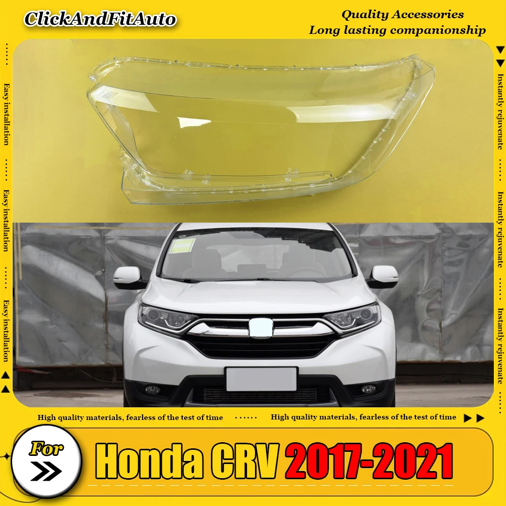 

For Honda CRV 2017 2018-2021 Headlight Cover Transparent Lampshade Lamps Headlamp Shell Plexiglass Replace Original Lens