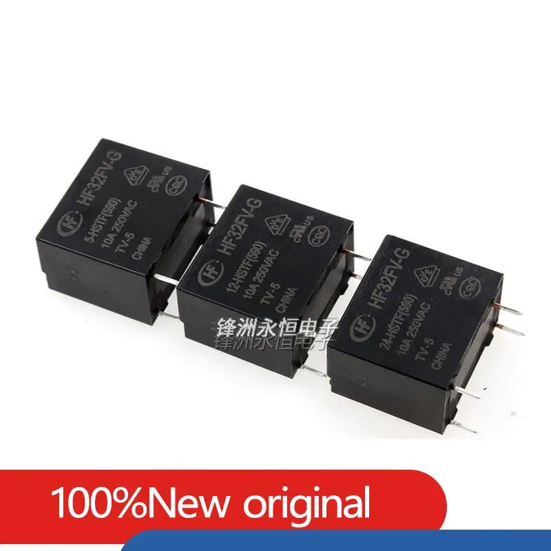 

5pcs/lot Relay HF32FV-G-5 12 24-HSTF a group of normally open 4 feet 10A DC5V 5V 12V 24V Relays New and Original In Stock