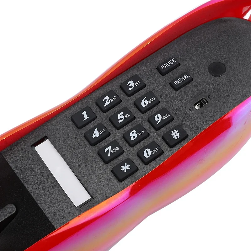 Exquisite-New Red Lips Landline Phone European Fashionable Desktop Telephone Corded Fixed Phone For Home Hotel Office