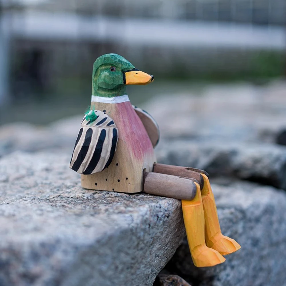

Handcrafted wood carving Home decorations decoraciones para el hogar desk accessories room decor Handmade Duck Statue decor