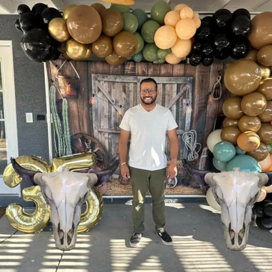 3 pacote ocidental longo chifre vaca festa balões cowboy longhorn folha de alumínio balão para festa parede cowgirl decorações último rodeio